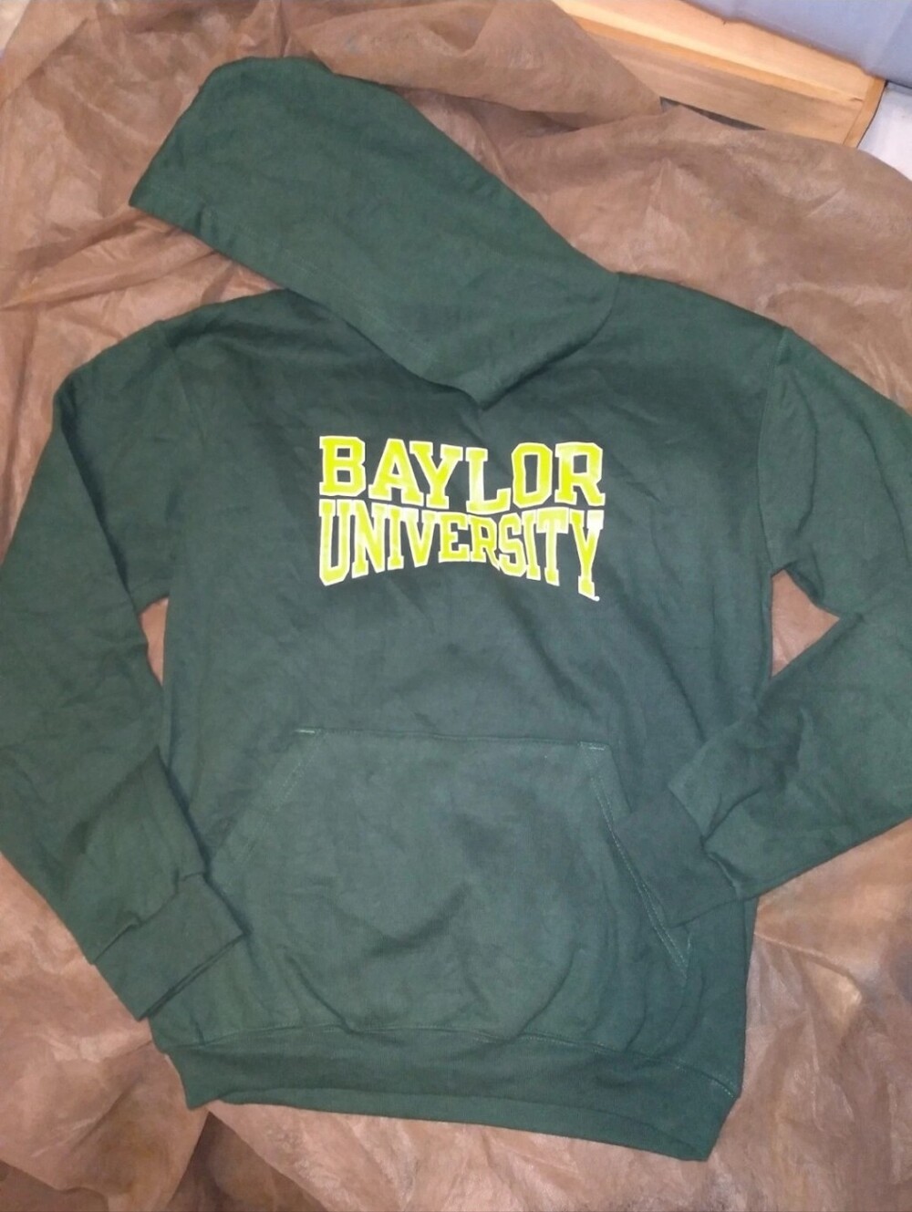 Baylor University Green Hoodie Sweatshirt Official Collegiate Pullover YOUTH XL